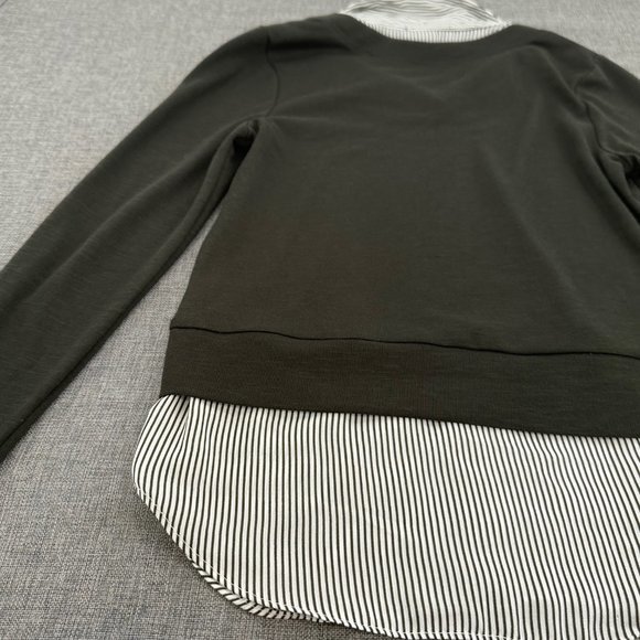 BCX‎ Lightweight Sweater XS Striped Dark Green - Picture 12 of 13